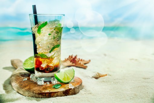 Refreshing iced rum mojito cocktail Refreshing iced rum mojito cocktail
