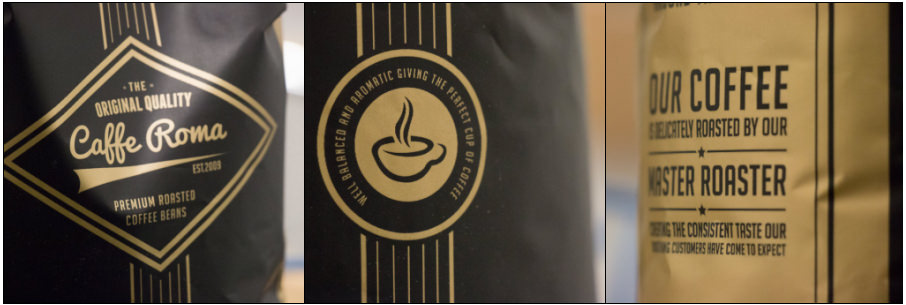 Caffe Roma Packaging Close Ups Caffe Roma Packaging Close Ups