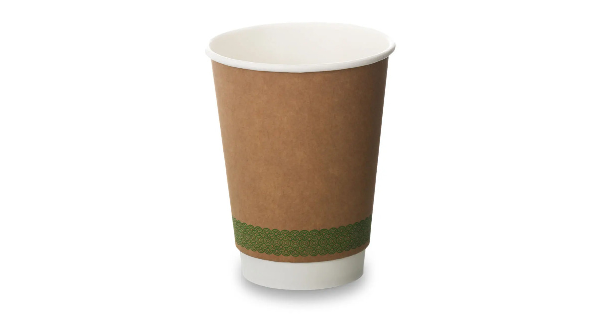 12oz Double Wall Compostable Paper Cup | Eco Cups
