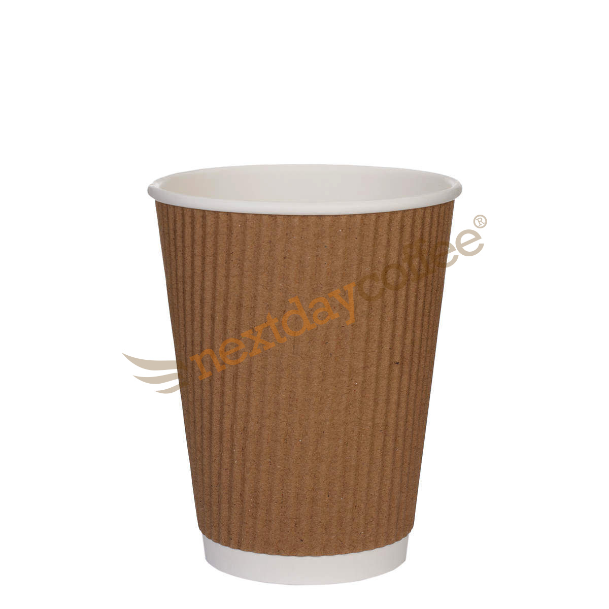 12oz Kraft brown ripple disposable paper cups for hot drinks