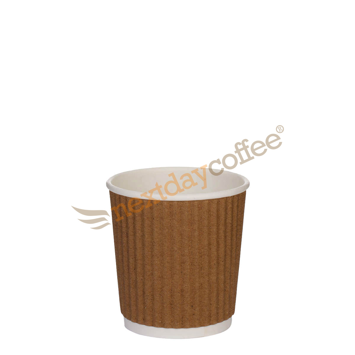 4oz Kraft Brown Ripple Takeaway Paper Cups