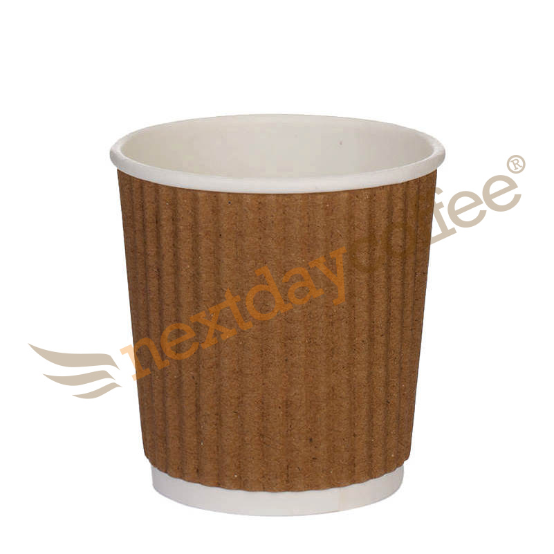 4oz Kraft Brown Ripple Cups, disposable takeaway paper cups