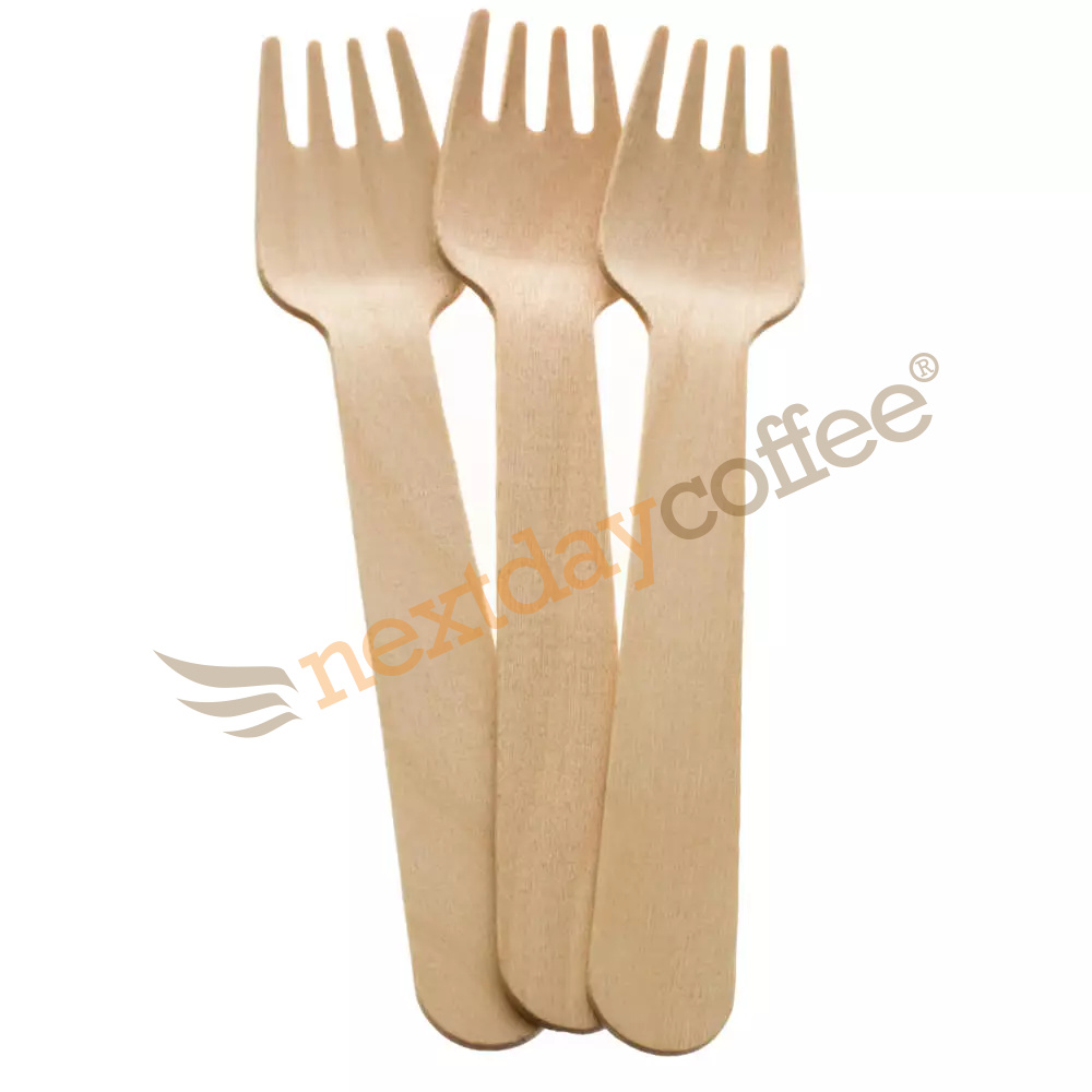 Biodegradable Wooden Forks (100) ECO Cutlery
