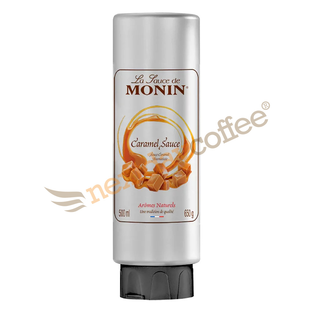 Monin Caramel Sauce, 500ml bottle, for Drinks & Desserts