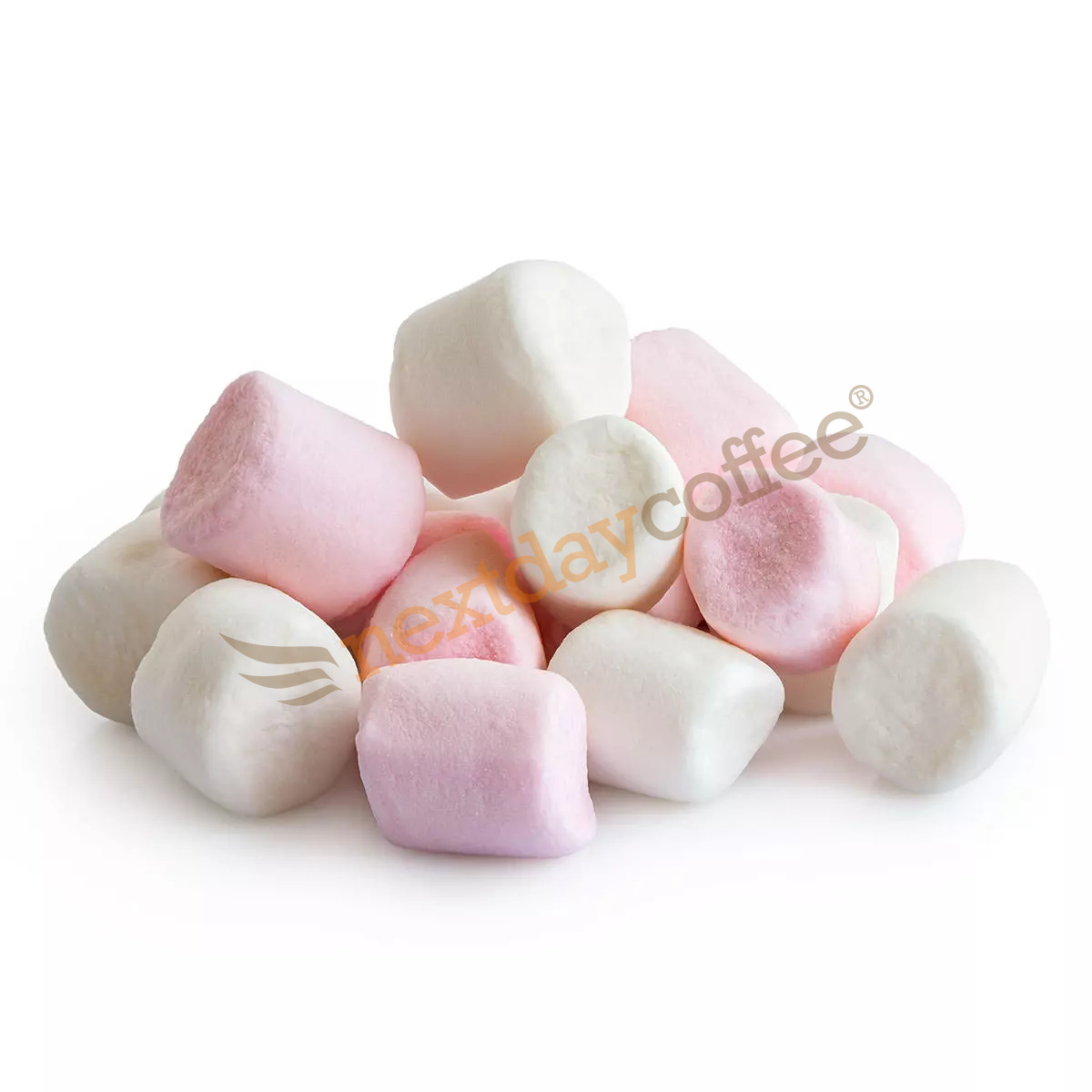 Mini pink white pillows to top hot chocolate deals