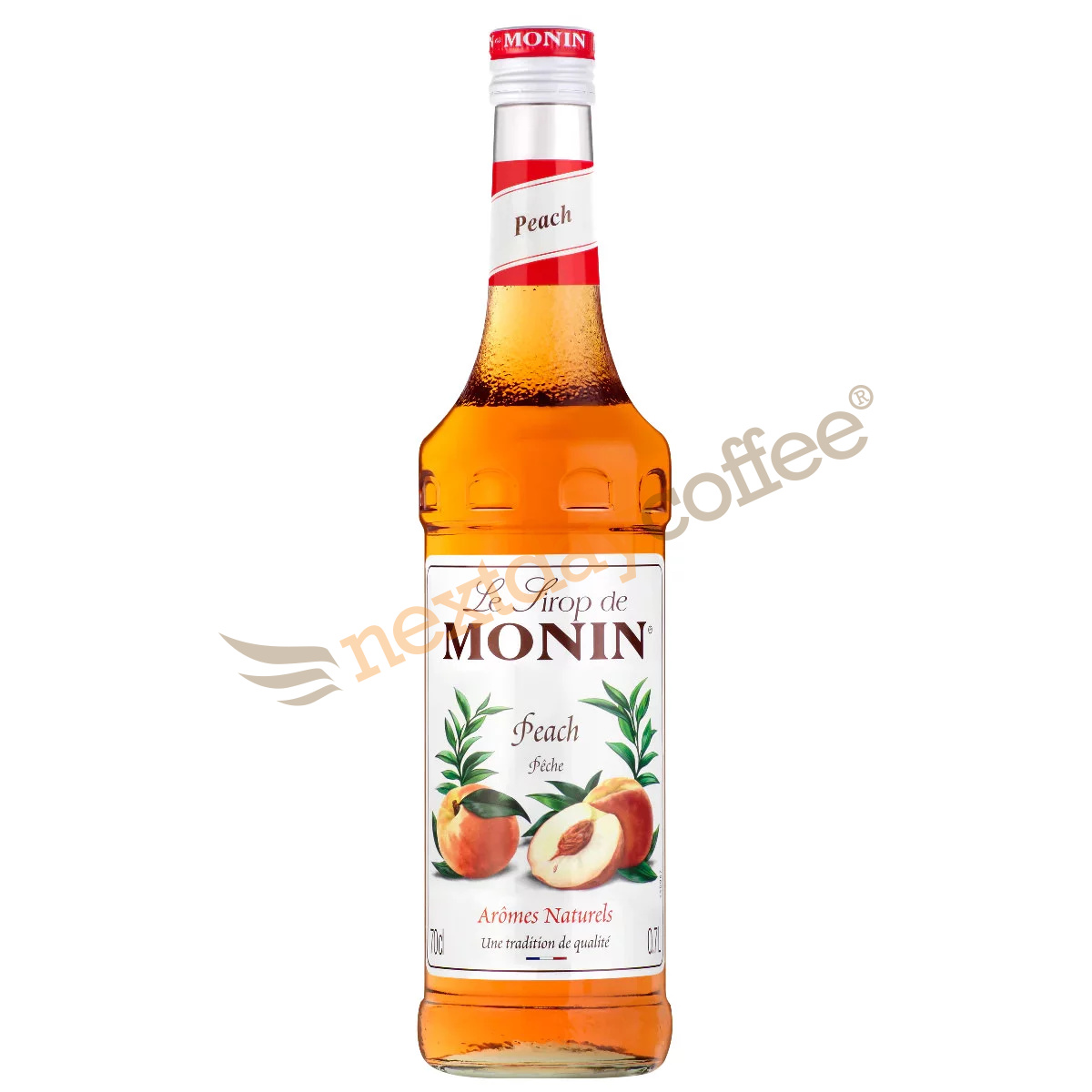 Monin Peach Syrup for Adding to Prosecco, Ice Tea and Gin