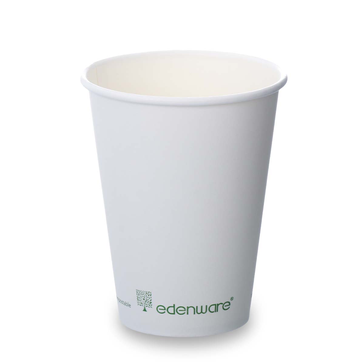 8oz Single Wall Compostable Edenware White Cup (100)