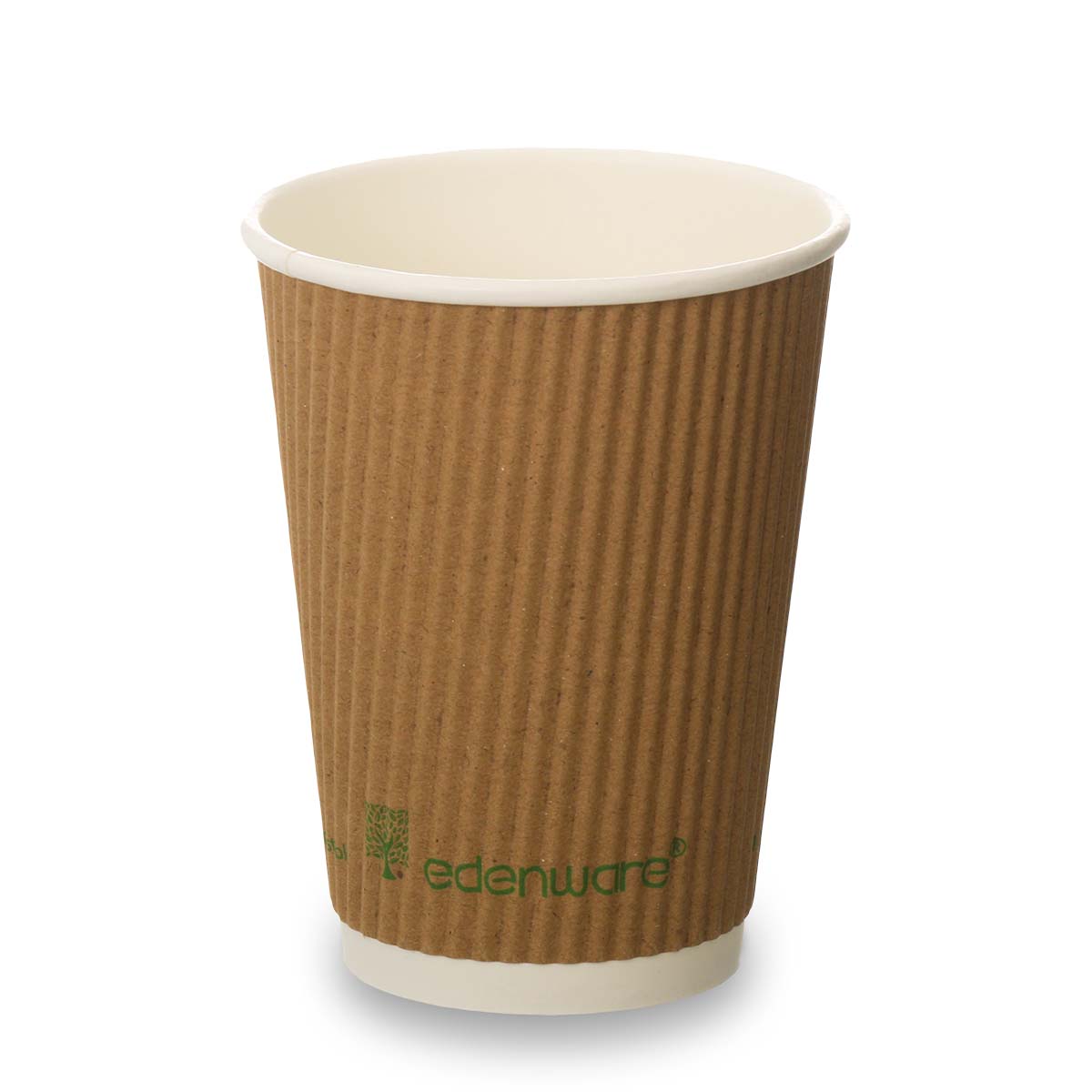 12oz Kraft Ripple Compostable Paper Cup (100)