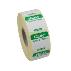 25mm Square Day of the Week Labels - Friday
