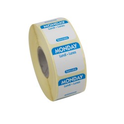 25mm Square Day of the Week Labels - Monday