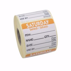 50mm Square Day of the Week Labels - Saturday