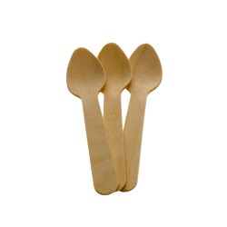 Biodegradable Wooden Teaspoons (100)