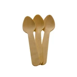 Biodegradable Wooden Teaspoons (100)