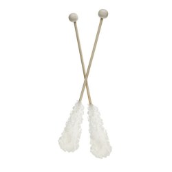 Crystal Sugar Sticks Wrapped - White (100)