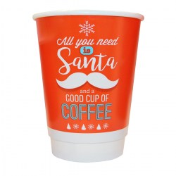 12oz Double Wall Cup - Festive Red Design (500)