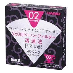 Hario V60 02 White Filter Papers (40 pack)
