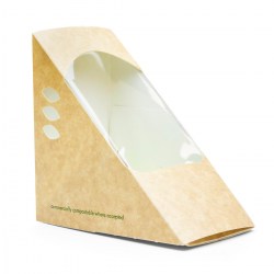 Vegware Compostable Kraft Sandwich Wedges 75mm (500)