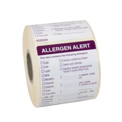 Allergen Food Labels 50mm x 50mm
