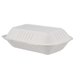 Bagasse 9" x 6" Biodegradable Clamshell (50)