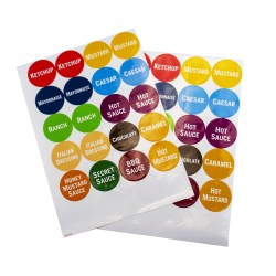 FIFO Sauce Labels Sheet (24 Labels)