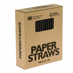 Paper Drinking Straws - Black