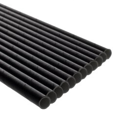 Biodegradable Paper Straws - Black (250)