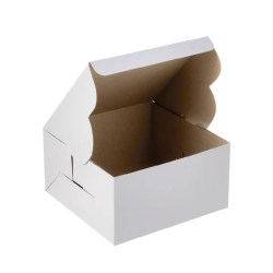 White Paper Cake Box - 6 x 6 x 3"