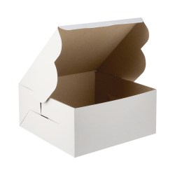 White Paper Cake Box - 10 x 10 x 5"