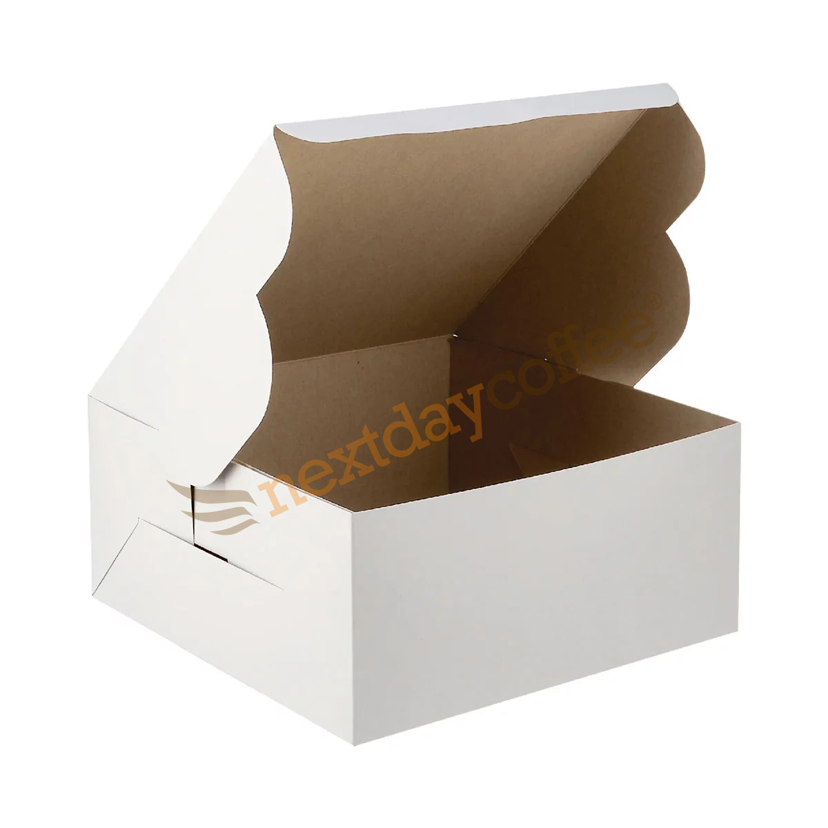 White Paper Cake Box - 10 x 10 x 5
