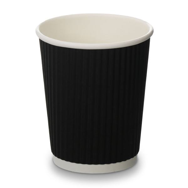 8oz Black Ripple Cups (250)