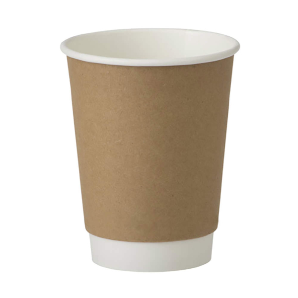 12oz Double Wall Cups - Kraft (250)