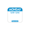 25mm Square Day of the Week Labels - Monday (1000)