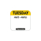 25mm Square Day of the Week Labels - Tuesday (1000)