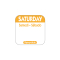 25mm Square Day of the Week Labels - Saturday (1000)