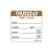 50mm Square Day of the Week Labels - Thursday (500)
