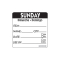 50mm Square Day of the Week Labels - Sunday (500)