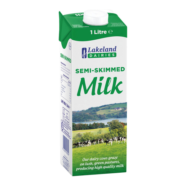 Lakeland Semi Skimmed Milk (12 x 1 Litre)