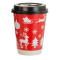 12oz Double Wall Cups - Festive Red Design (100)