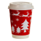 12oz Double Wall Cups - Festive Red Design (100)