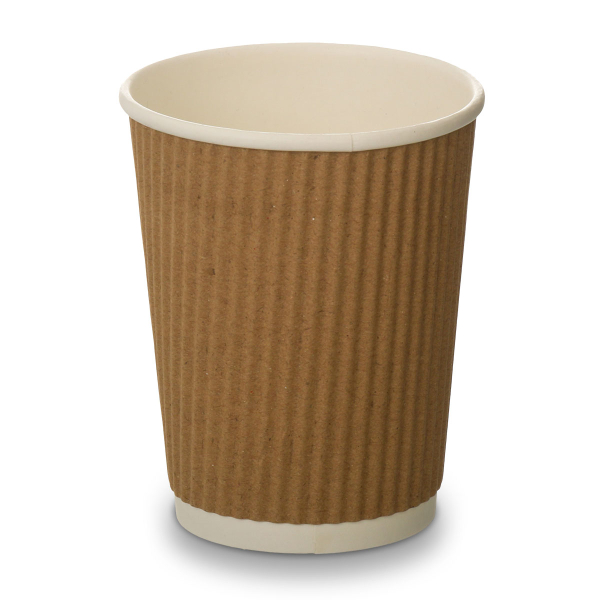8oz Kraft Brown Ripple Cups (250)