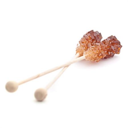 Crystal Sugar Sticks Unwrapped - Brown (100)