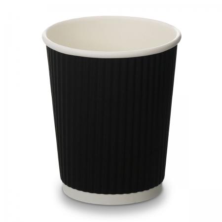 8oz Black Ripple Cups (500)