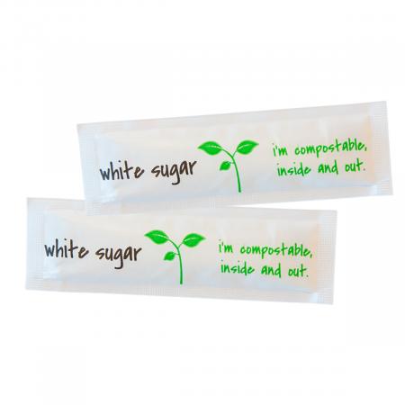Compostable Fairtrade White Sugar Sticks (1000)