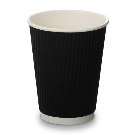 12oz Black Ripple Cups (100)