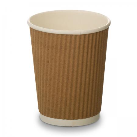 8oz Kraft Brown Ripple Cups (100)