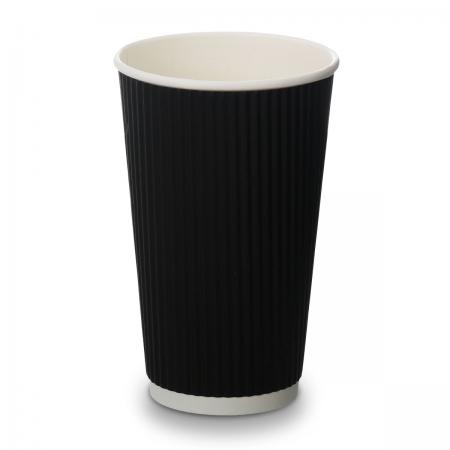 16oz Black Ripple Cups (100)