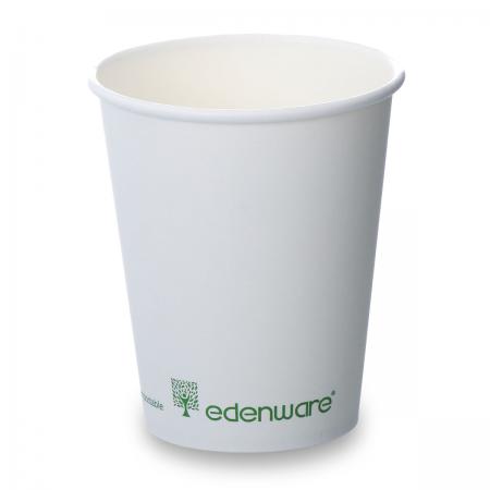 8oz Single Wall Compostable Edenware White Cup (100)