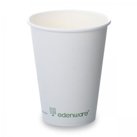 8oz Single Wall Compostable Edenware White Cup (100)