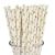 Paper Drinking Straws - White & Gold Stars (250)