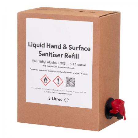 Liquid Hand & Surface Sanitiser Refill (3 Litres)